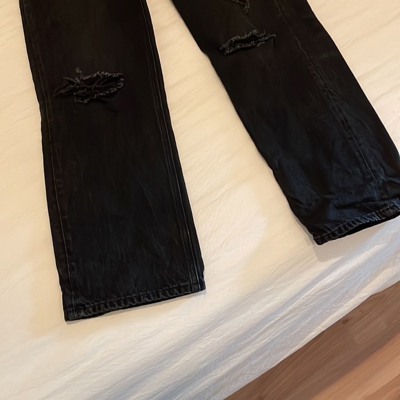 Denim Forum Aritzia The Joni High Rise Loose Black Jeans 26 Oversized - Picture 4 of 5